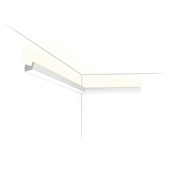 Orac Decor | Duropolymer High Impact Polystyrene Crown Moulding | Primed White | 1-3/8in Face x 78in Long (6 Pack)