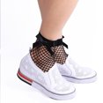 thumbnail image 4 of Women's Fishnet Ankle Socks Fashionable Elastic Dress Hollow Out Mesh Net Tights Stylish Comfortable Casual Wear, 4 of 9