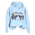 thumbnail image 2 of Donk The Halls Christmas Hoodies for Women 2025 Long Sleeve Donkey Graphic Hooded Sweatshirt Pullover Tops, 2 of 6