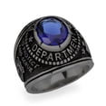 thumbnail image 5 of Mia Arte US Vintage Police Officer Shield Ring, Black or Polished Stainless Steel, 5 of 5