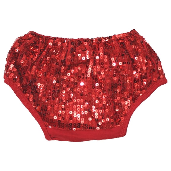 Petitebelle Sequins Solid Color Toddler Baby Bloomer 6-24m (Red, One Size, 1pc)