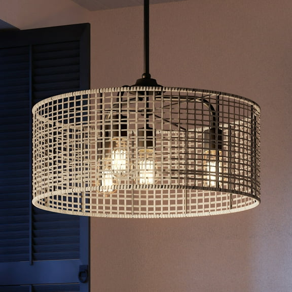 Luxury Bohemian Chandelier, 13.375H x 20.5W, with Transitional Style, Midnight Black, UHP3960 by Urban Ambiance