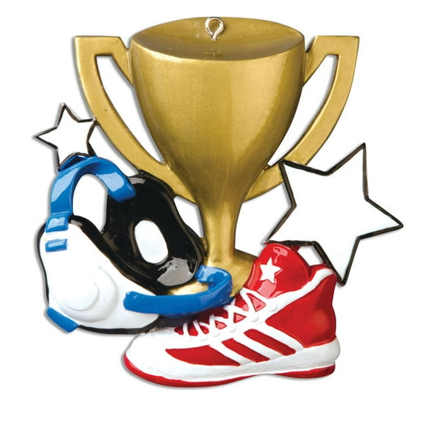 Personalized Christmas Ornaments Sports Wrestling Shoe Head Gear Kit Walmart Com Walmart Com