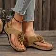 thumbnail image 4 of Dakaela Orthopedic Sandals for Women Arch Support Wedge Flip Flops 2025 Summer Shoes with Back Strap, 4 of 9