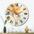 thumbnail image 3 of Designart "Harmonious Chaos in Yellow and Blue II" Floral Oversized Wall Clock, 3 of 5