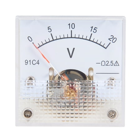 24 Volt Tester - DC 0-20V Analog Panel Voltage Gauge Volt Meter 91C4 2.5% Error Margin