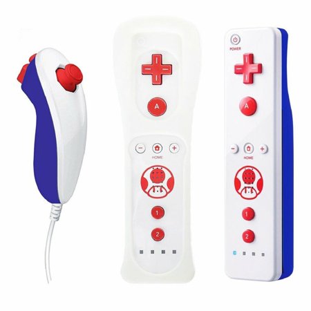 MotionPlus Controller Remote + Nunchuk for Nintendo Wii Toad Ver.