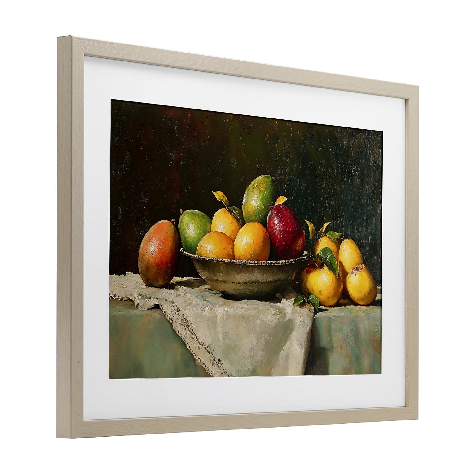 Stupell Industries Fancy Table Fruit Arrangement Birch Framed Print Under Glass, design by Creative Studio