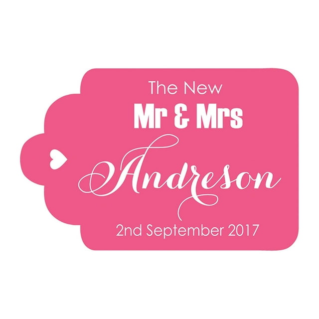 100 PCS Mr & Mrs Custom Made Hang Tags Personalized Wedding Favor Gift Paper Tags