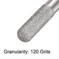 thumbnail image 4 of Diamond Burrs Grinding Drill Bits for Rotary Tool 1/4-Inch Shank 6mm Cylindrical Ball Nose 120 Grit 2 Pcs, 4 of 4