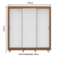 thumbnail image 3 of Ropero Closet Madesa Lyon 3 Puertas Pies Marron/Blanco, 3 of 5