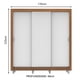 thumbnail image 3 of Ropero Closet Madesa Lyon 3 Puertas Pies Marron/Blanco, 3 of 5