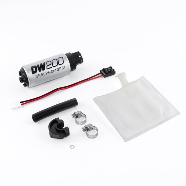 Deatschwerks Fuel Pump Electric 9-201-0791 DW200 Series; 13.5 Volt In-Tank; Ethanol Based Fuels; 100 PSI Maximum Pressure; 255 LPH Flow Rate; Without Regulator; 9.2 Ampere Draw At 40 PSI
