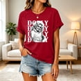 thumbnail image 5 of Dolly Shirt for Women Country Music Graphic Tee Repeated Name Portrait T Shirt Short Sleeve Crew Neck Casual Western Top, 5 of 5