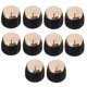 thumbnail image 2 of 10x Guitar Amp Amplifier Knobs Push-on Black+gold Cap For Marshall Amplifier, 2 of 5