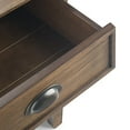 thumbnail image 4 of Table de Chevet Transitionnel en Bois Massif Acadian de 24 Pouces de Large, Brun Naturel Rustique Vieilli, 4 of 5