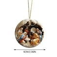 thumbnail image 3 of FEOLGEHLY 6 Pack Christmas Nativity Set, Nativity Scene Ornaments - 3D Effect Print Acrylic Reusable Christmas Tree Nativity Scene Hanging Ornaments, The Birth of Jesus Decorations Indoor, 3 of 10