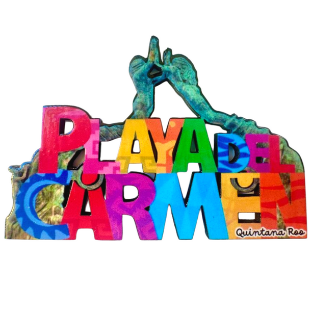 Playa del Carmen Mexico Imanes Para Refrigerador Souvenirs Recuerdo Turistico Pueblitos Magicos Playas MDF 3 mm Mexicanitas Iman para Refrigerador