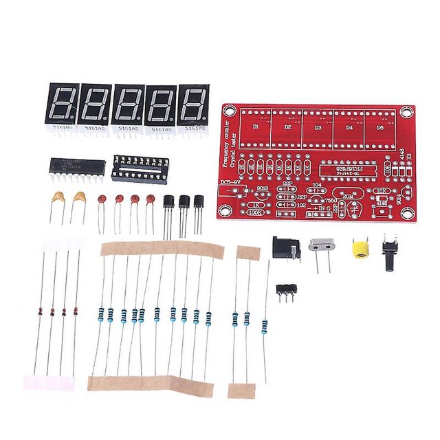 Medidor contador de frecuencia de oscilador de cristal de 1hz-50mhz Kit de pantalla LED digital de 5
