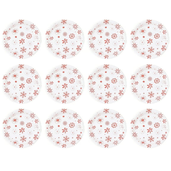 KALLORY Party Supplies Paper Plates Assorted Color For Garden Party 12Pcs 9-Inch