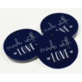 thumbnail image 3 of Inkdotpot Silver Foil Paper Hang Tag Made With Love Text Favor Tag 100 Piece, 3 of 6