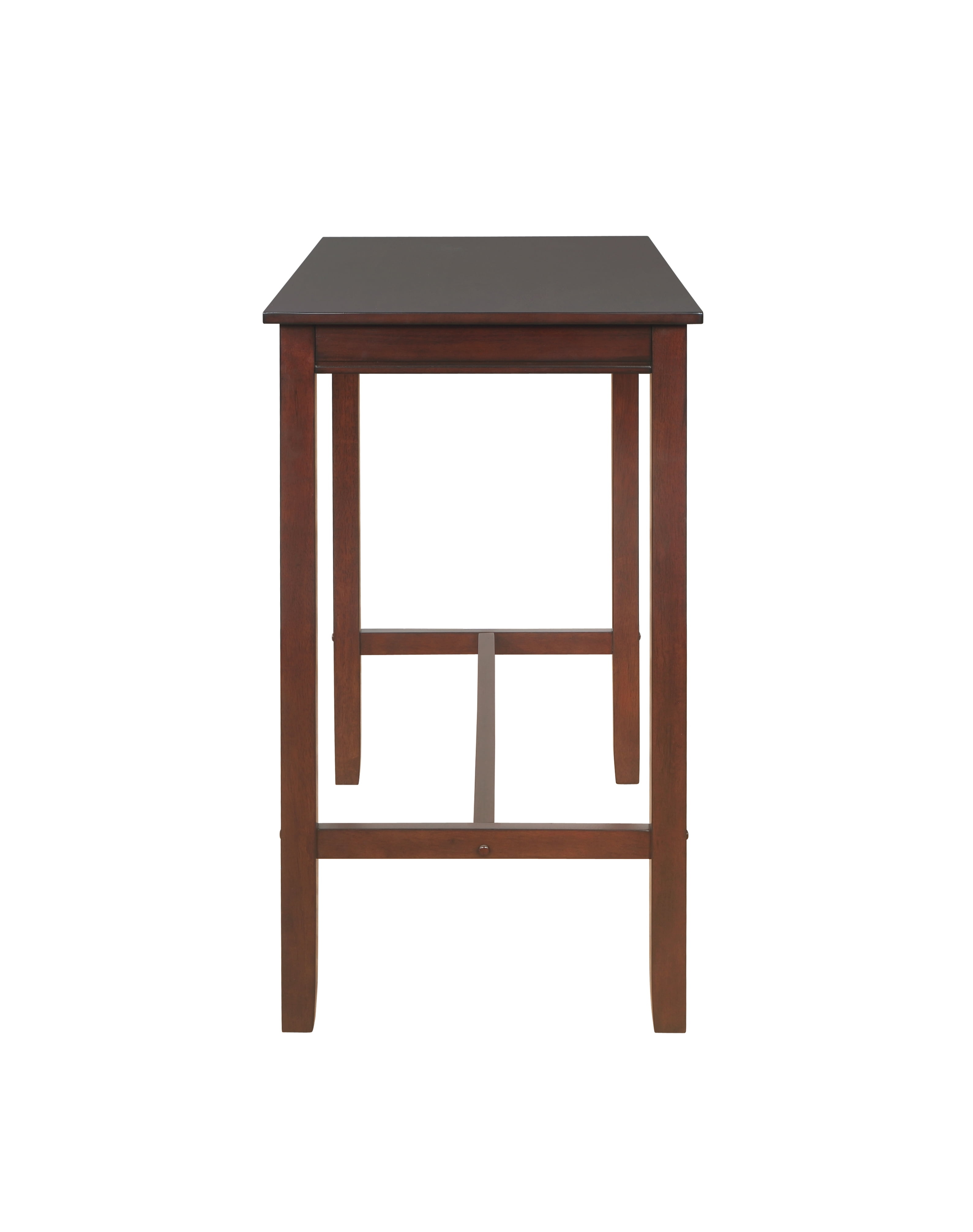 Linon Claridge Wood Bar Height Pub Table, 42" Tall, Rich Brown Finish