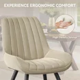 thumbnail image 4 of 2-Piece / 4-Piece Modern Dining Chair Sets with Thickened Cushions Premium Fabric Upholstered Kitchen Chairs Sturdy Metal Legs 300 lbs Capacity for Dining Room Living Room Office, 4 of 6