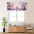 thumbnail image 2 of Rustic Paris Kitchen Window Curtain Valance Purple Lavender Eiffel Tower Floral Flower Birds Window Treatment Valance Curtains for Bathroom 54 by 18 in, 1 Panel, 2 of 6