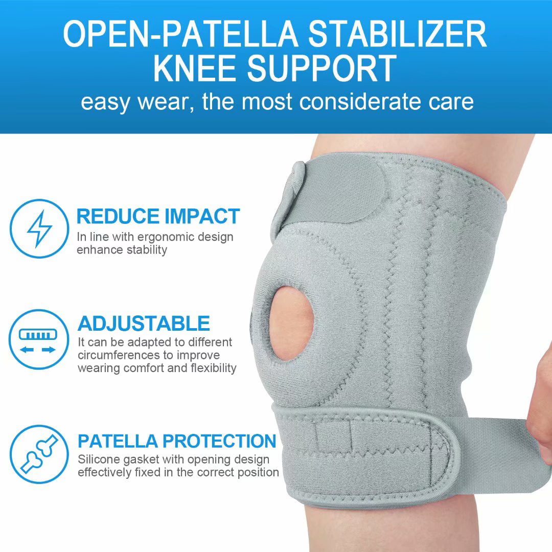 Buy Ion Clad Open Patella Gel Wrap Adjustable X Straps Knee Brace  Support–ACL Meniscus Tear, Arthritis, Tendonitis Compression Stabilizer  Sleeve for Men Women for Relief Recovery,Sports,Running(One Size Fits All)  Online at Low