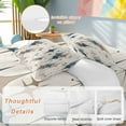 thumbnail image 2 of Colorful Stars Duvet Cover Set King Size, Vintage Blue Khaki Brown Star Shiny Diamonds Linen Texture 4 Piece Soft Microfiber Bedding Set with 1 Duvet Cover, 1 Flat Sheet, 2 Pillowcases, 2 of 9