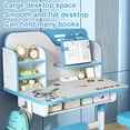 thumbnail image 6 of Fompes Kids Desk and Chair Set Height Adjustable Ergonomic Children Sturdy Table with Large Writing Board Bookshelf Drawer Study School Desk Interactive Workstation Art Writing Desk Furniture, 6 of 12