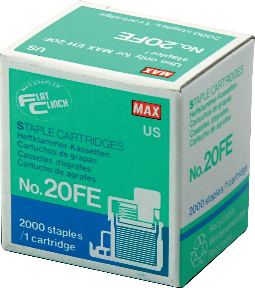 Office Equipment & Supplies Business & Industrial 2000 Per Cartridge no20fe Max Flat Clinch