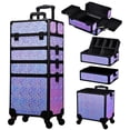 thumbnail image 1 of Estuche de maquillaje Rolling Stagiant Cosmetology con ruedas, color morado, 1 of 8