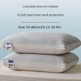thumbnail image 5 of 2pcs 3D Ice Pillow - Hypoallergenic Cooling Neck Support Pillow with Breathable Cube Design, No Sagging, 100% Polyester, Gray Bohemian Style for Adults, Perfect Holiday Gift for Parents & Friends, 5 of 13