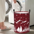 thumbnail image 4 of Lsque Christmas Tree Buffalo Plaid pattern Laundry Hamper Basket, Tall Woven Rope Hamper Basket for Clothes, Lightweight Storage Basket, Collapsible Waterproof-Small, 4 of 8