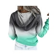 thumbnail image 2 of Seyurigaoka Women Juniors Casual Hoodie, Contrast Color Long Sleeve Hooded Pullover Tops Blouse, 2 of 7