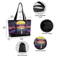 thumbnail image 2 of FORMRS Canvas Laptop Tote Bag for Women with 15.6" Computer Compartments Shoulder Handbag, Neon Road, 2 of 7