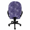thumbnail image 3 of Botany Office Chair Slipcover, Bush of Purple Fern Leaves in the Forest Herbs of Island Exotic Pattern, Protective Stretch Decorative Fabric Cover, Standard Size, Blue Violet, by Ambesonne, 3 of 5