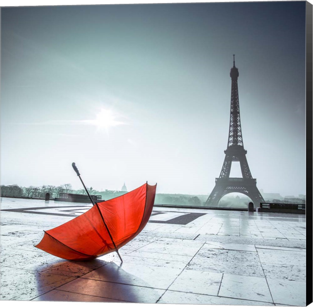 Great Art Now Red Umbrella by Assaf Frank Canvas Wall Art