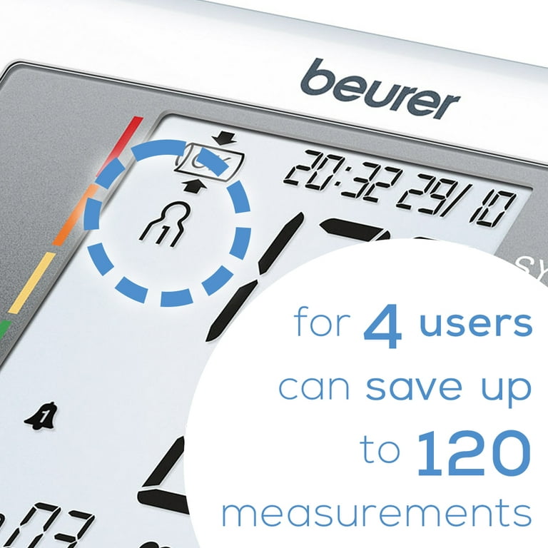 Beurer BM31 Upper Arm Blood Pressure Monitor for Home Use, Large Cuff |  Automatic & Digital, 2-Users, XL Display, Irreg. Heartbeat Detector,  Universal