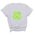 thumbnail image 2 of Meichang T-Shirts Chanceux pour Femmes T-Shirts de la Saint-Patrick Imprimé Trèfle à Quatre Feuilles Manches Courtes Col Rond Coupe Ample T-Shirts Cadeaux de la Saint-Patrick pour Femmes, 2 of 7