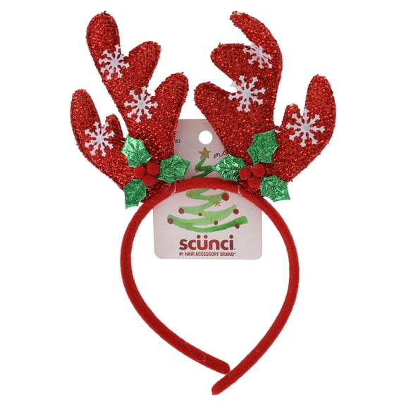 Scunci Merry Bright Reindeer Antler Headband, 1-Piece