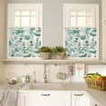 thumbnail image 4 of Green Eucalyptus Kitchen Valance and Tiers Set of 3,Watercolor Leaf Plant Window Curtain Rod Pocket Valances,Botanical Leaves Seamless Curtains Light Filter Privacy Drapes Window Treatment, 4 of 5
