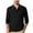 Black, variant on Men's Golf Pullover Shirt Solid Color Collared Button-Down Loose Fit Top for Men, Long Sleeve Base Layer Casual Sportswear