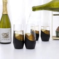 thumbnail image 2 of MyGift Black and Gold Plated Stemless Champagne Flute, Modern Party Drinking Glasses, 11 oz, Set of 4, 2 of 7