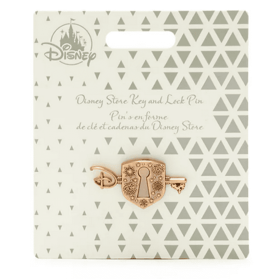 Disney Store Key and Lock Pin New with Card