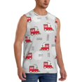 thumbnail image 2 of Pofeuu Trains Print Men's Muscle T-Shirt, Sleeveless, Muscle Tank, Classic Muscle Tee Top For Men Casual Sleeveless Muscle T-Shirt Trendy Clothes-X-Large, 2 of 7