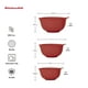 thumbnail image 3 of Juego de 3 tazones de plástico para mezclar KitchenAid, universales, anidados, 3 of 5