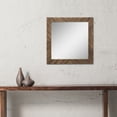 thumbnail image 3 of Stonebriar 20" x 20" Brown Modern Square Wood Chevron Wall Mirror, 3 of 7