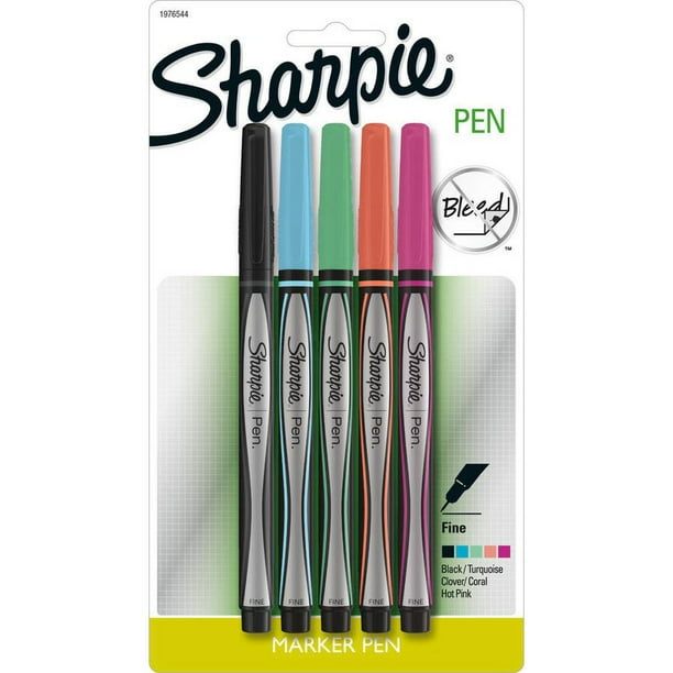 Sharpie Pens, Fine Point, Assorted Colors, 5Pack